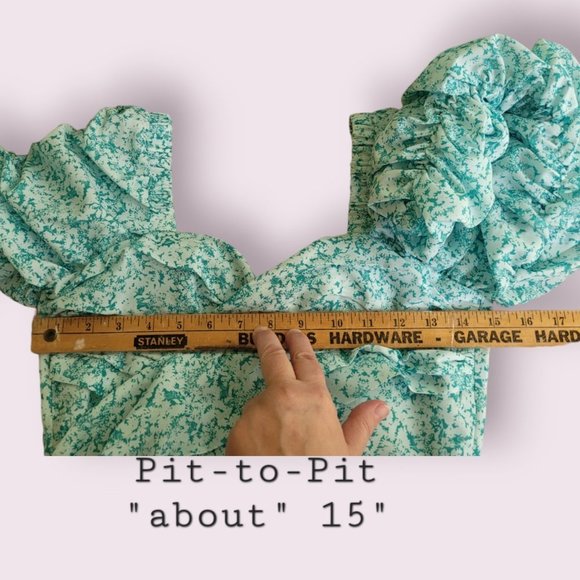 NICHOLAS Crossover Gathered Dress - Aqua Shadow Multi ~ size 2 - Picture 6 of 13